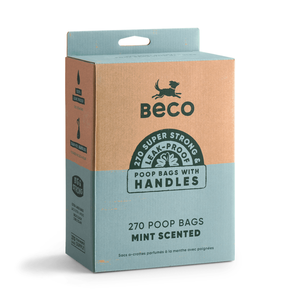 Large Poop Bags with Handles | Mint Scented